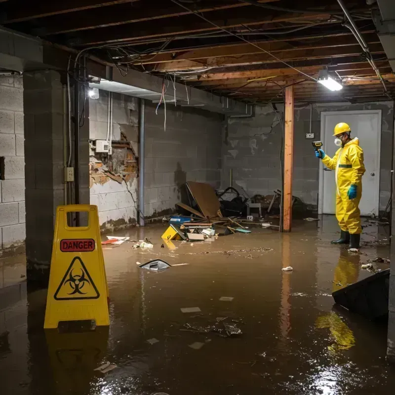 Flooded Basement Electrical Hazard in Woodside East, DE Property